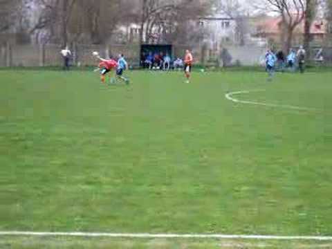 Noteć Inowrocław - Kujawianka; strzał S. Namieśnika