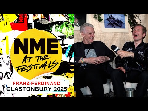 We meet Franz Ferdinand's Alex Kapranos with Peter Capaldi and Master Peace at Glastonbury 2025