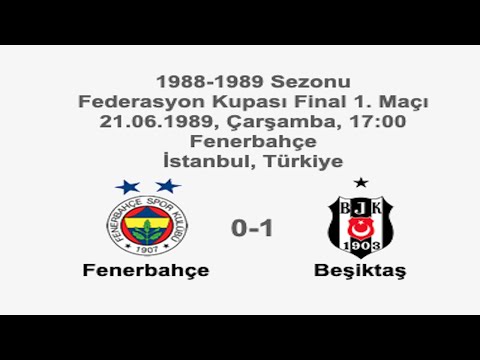Fenerbahçe 0-1 Beşiktaş [HD] 21.06.1989 - 1988-1989 Turkish Cup Final Match 1st Leg