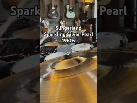 Slingerland Drumset Sparkling Silver Pearl 60`s - Sparkling Silver image 20