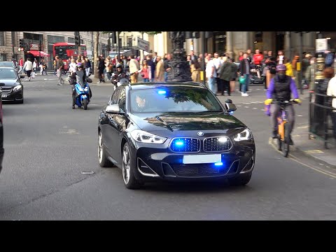 Unmarked BMW X2 M35i police car responding in London