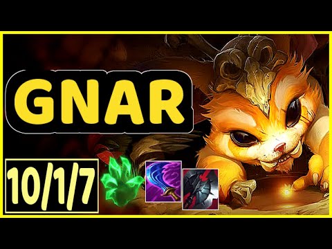 GNAR VS MALPHITE - 10/1/7 KDA TOP GAMEPLAY