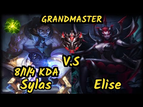 Warden (SYLAS) vs ELISE - 8/1/4 KDA JUNGLE GAMEPLAY - EUW Ranked GRANDMASTER