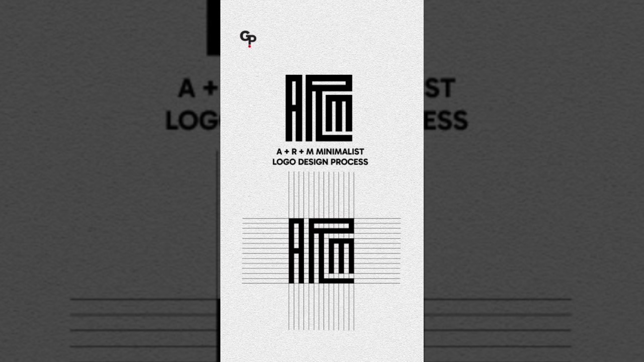 A + R + M Minimalist Logo Design Process | Adobe Illustrator Tutorial #adobeillustrator #logodesign