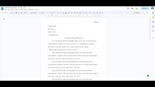 Formatting a paper in MLA using Google Docs 2023