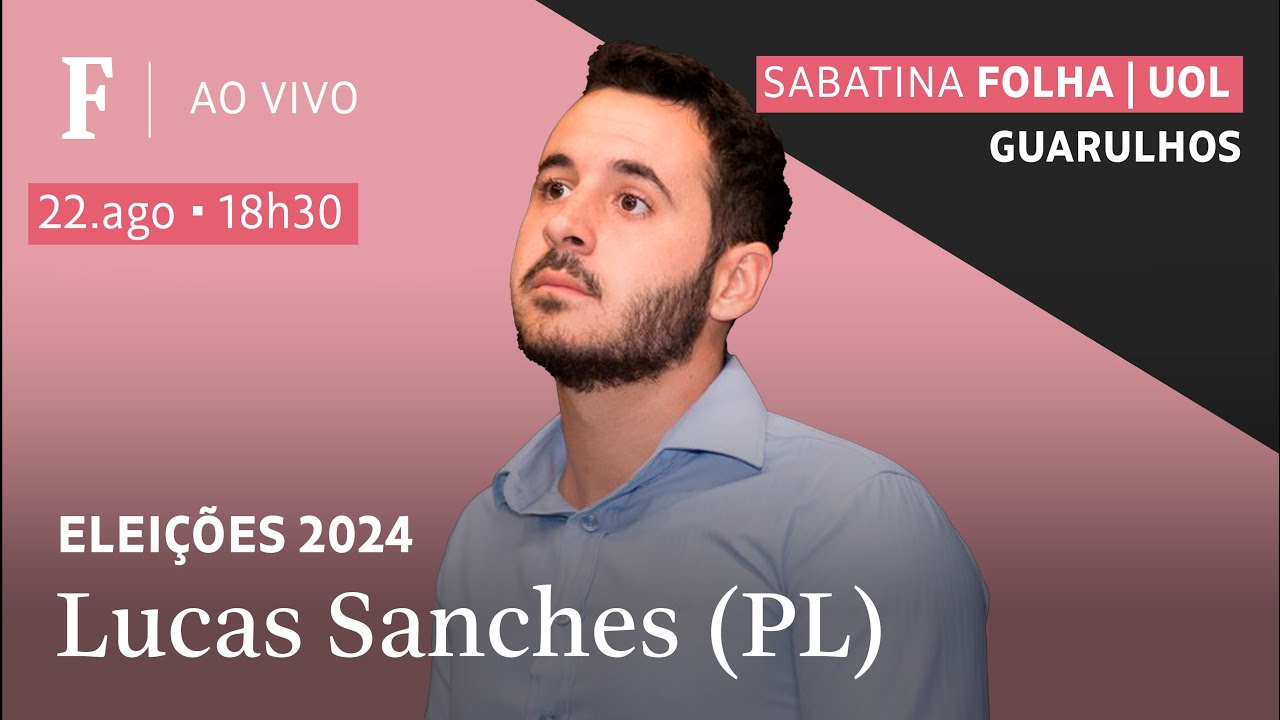 Lucas Sanches (PL) participa de sabatina Folha/UOL com candidatos de Guarulhos