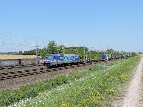 Bahnverkehr auf der Rheintalbahn - Sinzheim 25.07.2018