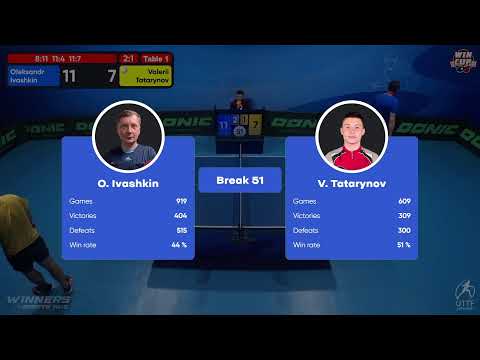 00:30 Oleksandr Ivashkin 3-1 Valerii Tatarynov West 5 WIN CUP 18.10.2022 | TABLE TENNIS WINCUP