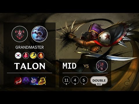 Talon Mid vs Lucian - KR Grandmaster Patch 10.4