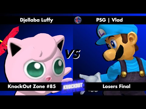 KnockOut Zone #85 - SSBM Losers Final - Djellaba Luffy (Jigglypuff) vs Vlad (Luigi)