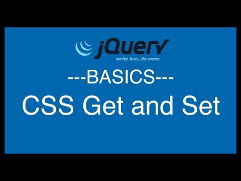 jQuery Basics Tutorial 18 CSS Get and Set