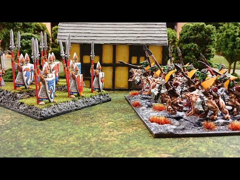 Mantic games Kings of War 4th edition battle report. Elves vs Goblins
