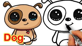 How to Draw a Dog - Simple and Cute