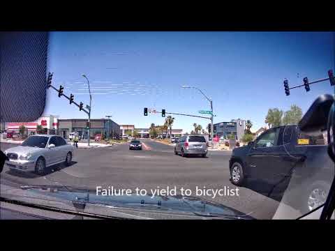 Henderson Nevada DMV auto fail on drive test. Failure to yield to a bicyclist.