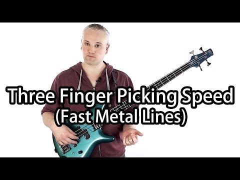 Three Finger Picking for Bass Guitar - Billy Sheehan, Metallica, Iron Maiden lines Made EASY