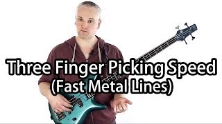 Three Finger Picking for Bass Guitar - Billy Sheehan, Metallica, Iron Maiden lines Made EASY