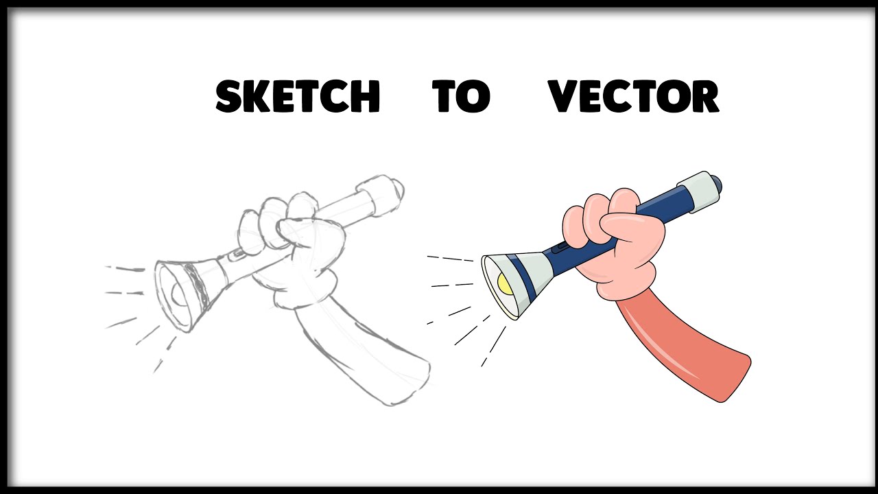 Torch light in hand vector