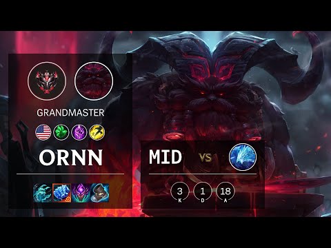 Ornn Mid vs Anivia - NA Grandmaster Patch 11.15