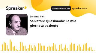 Kadr z teledysku La mia giornata paziente tekst piosenki Salvatore Quasimodo
