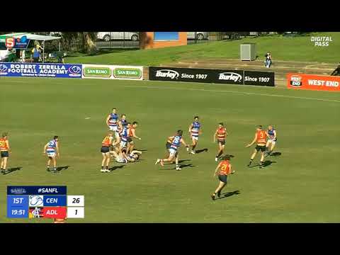 SANFL Snapshot - Adelaide's Tariek Newchurch gets through traffic to snap truly