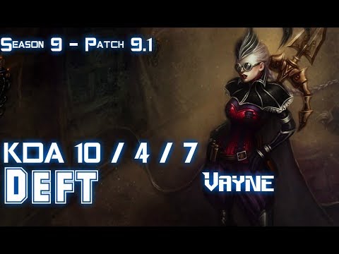 Deft VAYNE vs KALISTA ADC - Patch 9.1 KR Ranked