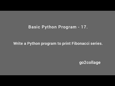 Ep 17 Language Python Basic Program I Go2collage