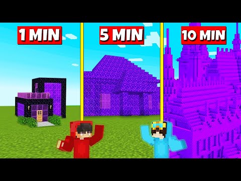 Build For Fun - Minecraft - PORTAL HOUSE BUILD BATTLE In Minecraft - NOOB VS PRO - Cash And Nico Parody