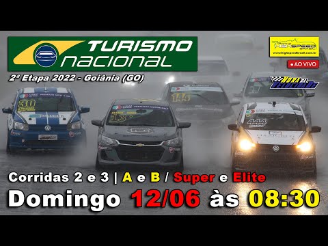 TURISMO NACIONAL | Corridas 2 e 3 - A e B / Super e Elite | 2ª Etapa 2022 - Goiânia (GO) | Ao Vivo