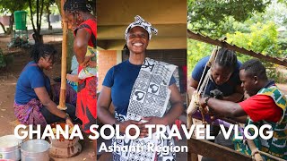GHANA SOLO TRAVEL VLOG| Traditional Fufu Cooking Class, Cocoa Farm, and Kente Cloth