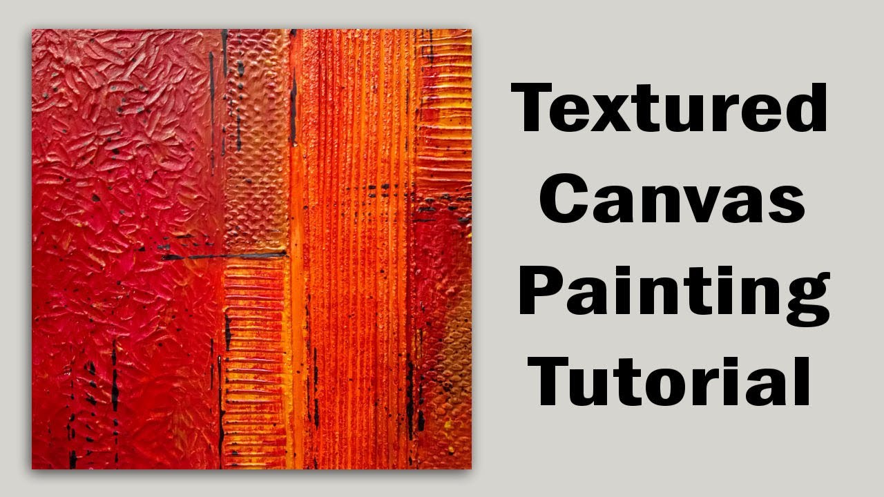 Textured abstract painting tutorial using modelling paste