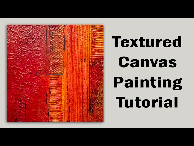 Textured abstract painting tutorial using modelling paste
