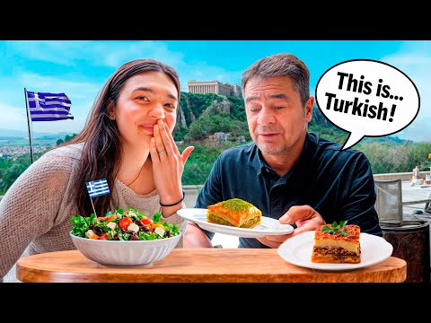 Turkish Dad Tries Greek Food for the First Time in Athens Food Tour 🇹🇷🇬🇷 | Shocking Reactions!