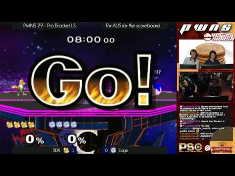 PWNS 29 - Melee - Pro - LS - BDR (Fox) vs Edge (Puff)