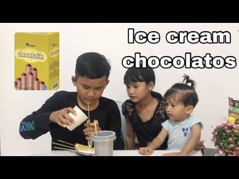 ANAK - ANAK COBAIN BIKIN ICE CREAM CHOCOLATOS SENDIRI