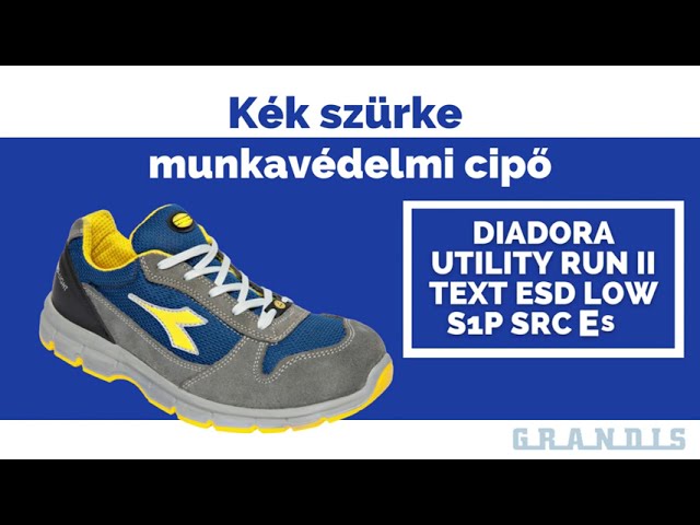 Vídeo relacionado con Utility Diadora RUN TEXT LOW S1P SRC ESD, Zapato Unisex Adulto, AZUL (DARK NAVY/DARK NAVY), 42 EU