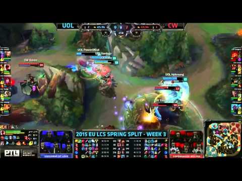 UOL vs CW  Highlights ( Unicorns of Love vs Copenhagen Wolves ) -  2015 EU LCS Spring W3D2