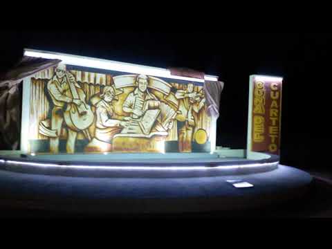 Mural esgrafíado .homenaje al cuarteto cordobés colonia las pichanas