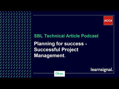 SBL Technical Article Podcast: Successful Project Planning