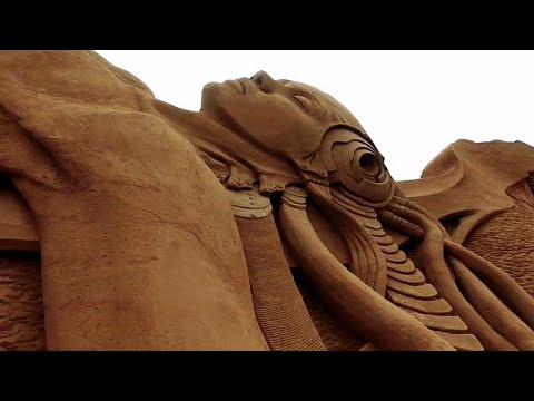 Watch: See the world's longest sand sculpture on Denmark's west coast