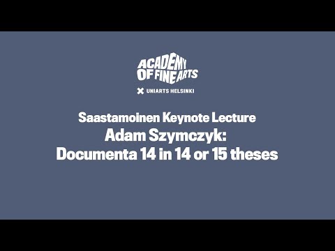 Saastamoinen Keynote Lecture: Adam Szymczyk