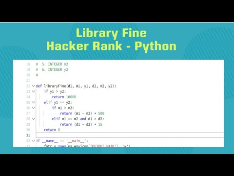 Hackerrank Library Fine Python