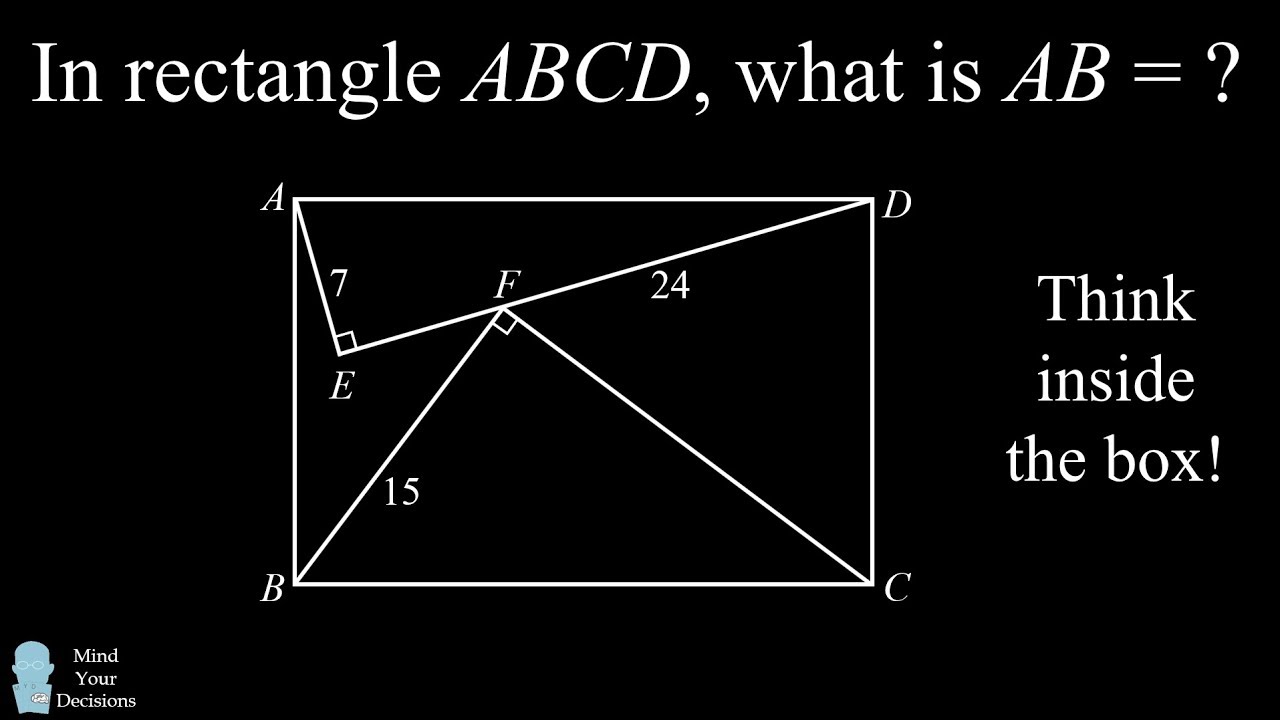 How To Solve The Rectangle Length Puzzle - Think INSIDE The Box!