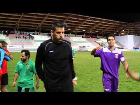 Celebración de la victoria del Ciudad Rodrigo CF en Zamora (24/07/2015)