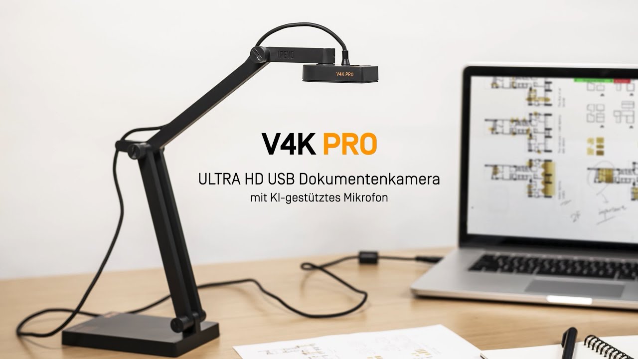 IPEVO Caméra de documents V4K Pro