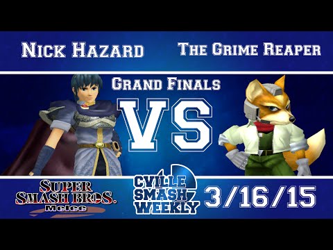 Cville Smash - Nick Hazard vs The Grime Reaper- SSBM Grand Finals - Melee