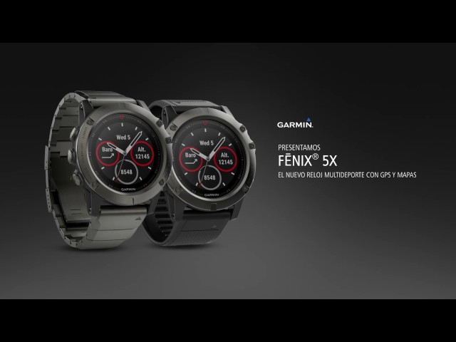 Garmin Fénix 5X Smartwatch Zafiro Gris con Correa Negra 51mm video