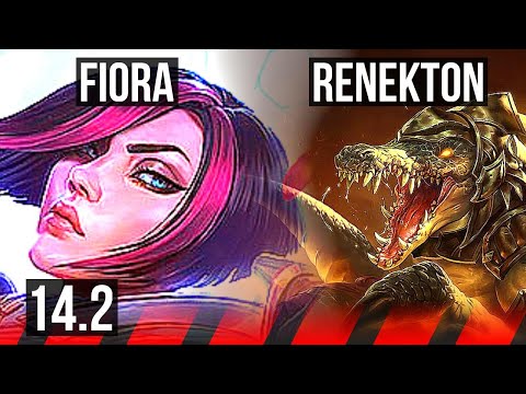 FIORA vs RENEKTON (TOP) | 7 solo kills, 400+ games | KR Master | 14.2