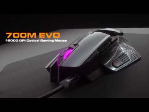 Optinė Žaidimų pelė Cougar 700M Evo eSPORTS,  Juoda video