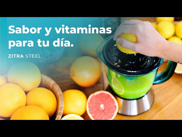 Exprimidor Cecotec Zitra Steel Elektrisch 40W Edelstahl Zwei Kunststoffkegel video