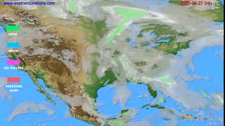 Precipitation forecast USA & Canada // modelrun: 12h UTC 2020-05-26